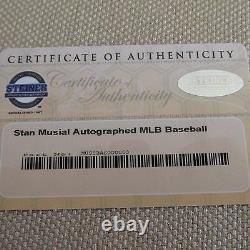 Stan Musial Signé Officiel ML Baseball Steiner Coa & Hologram & Steiner Hologram