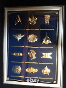Star Trek Insignia Collection (12 Pcs) Avec Vitrine Coa