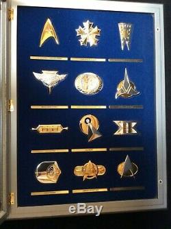 Star Trek Insignia Collection (12 Pièces) Avec Affichage De Cas Coas