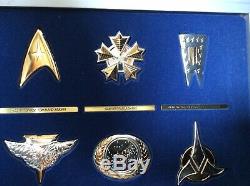 Star Trek Insignia Collection (12 Pièces) Avec Affichage De Cas Coas