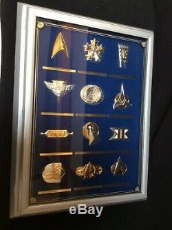 Star Trek Insignia Collection (12 Pièces) Avec Affichage De Cas Coas