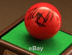 Steve Davis Signé Snooker Boule Autograph Présentoir Souvenirs Coa