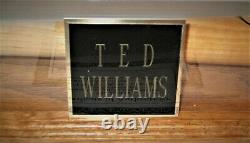 Ted Williams Autographié/signé Chauve-souris Dans Oak /plexiglas Display Case Avec Coa-nice
