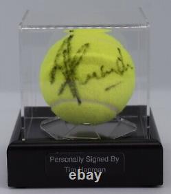 Tim Henman A Signé Autograph Tennis Ball Display Case Wimbledon Sport Aftal Coa