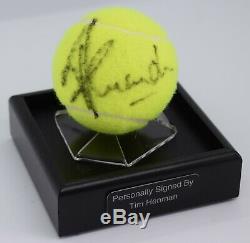Tim Henman Signé Autograph Balle De Tennis Vitrine Wimbledon Sport Aftal Coa