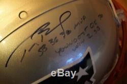 Tom Brady Signe Pleine Grandeur NFL En Cas Casque D'affichage W Coa