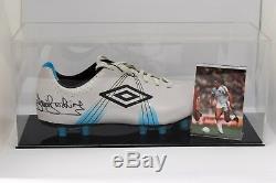 Trevor Brooking Signé Autograph Football Boot Display Case West Ham Aftal Coa