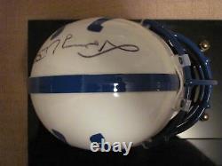 Unitas Johnny Signées Colts De Baltimore Mini-helmet Avec Cas De Coa Et De Display