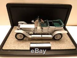 Voiture Miniature Et Fantaisie Silver Ghost 124 Franklin Mint Rolls-royce Avec Présentoir, Coa