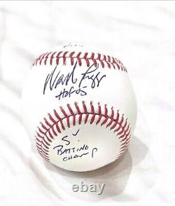 WADE BOGGS SIGNATURE D'OFMLB AVEC 3010 HITS 5 BC'S INS. JSA COA + BOÎTE D'EXPOSITION