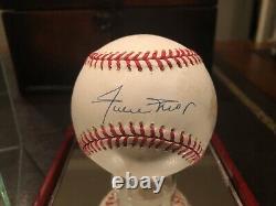Willie Mays Jsa James Spence Coa Autographié Baseball Signé Dans Le Cas D'affichage