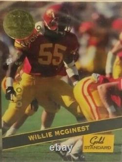 Willie Mcginest Signé Usc Trojans Mini Casque (beckett Témoin Coa) Avecaffichage