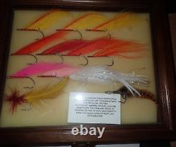 X12 pêche à la mouche Tibor BILLY PATE mouches à tarpon avec vitrine en bois et verre COA gratuite